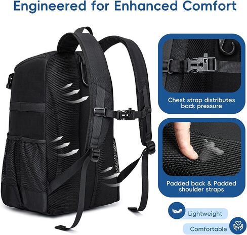 Baseball Bag for Youth and Adult, Softball Backpack 40L Large Capacity, Bat Backpack with Shoes Compartment and Hidden Helmet Holder in Saudi Arabia
