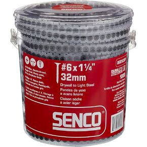 Senco 06B125P DuraSpin Screw Number 6 by 1-1/4-Inch Drywall Screw-Light Steel (1,000 per Box) in Saudi Arabia