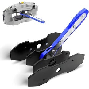 Brake Caliper Press Tool with 360 Degree Swing Ratchet, Brake Piston Compressor Tool, Brake Pad Spreader, Brake Caliper Press Ratchet with 2 Extra PCS Steel Plates Range from 1.57"-2.76", Red in Kuwait