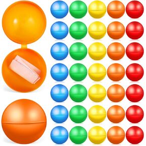Vaguelly Small Plastic Balls 50Pcs Colorful Vending Machine Capsules 4cm Hollow Round Raffle Balls Openable Bingo Balls Activity Props in Saudi Arabia
