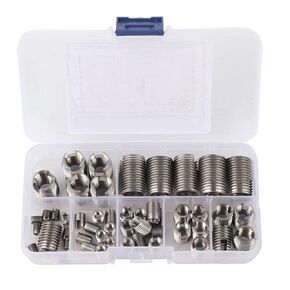Stainless Steel Thread Insert Set - Strengthens and Repairs Screws with Ease - 50 Pieces Internal Thread SelfTapping Inserts for High Strength and Stability, Vibration in Kuwait