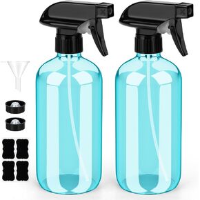 Glass Spray Bottle, Amber Bottle Set & Accessories for Non-toxic Window Cleaners Aromatherapy Facial Hydration Watering Flowers Hair Care (2 Pack/16oz) (Amber) in Saudi Arabia