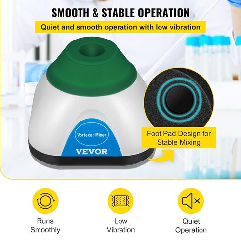خلاط Vevor Vortex ، 6000 دورة في الدقيقة Mini Vortex Mixer Shaker Touch Function USB شحن دوامة شاكر ، قم بخلط ما يصل إلى 50 مل 6 مم قطر مداري للطلاء من طلاء الأظافر أنبوب اختبار الحبر الوشم ، أنبوب الاختبار. in Kuwait