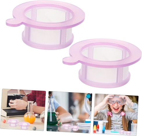 AmoSfun 2PCS مصافي خلايا يمكن التخلص منها متاح مرشحات لتصميم لتوفير الجهد لاستخدام المختبر مع إطار خفيف للتهوية محسّن لترشيح الخلية in Saudi Arabia