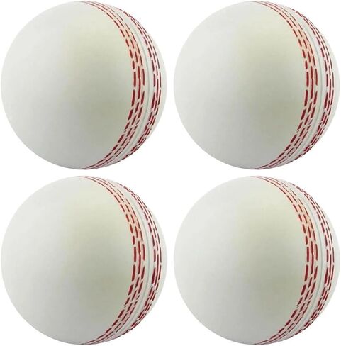 Cricket Balls for Training, Coaching, 4 Pcs Soft Cricket Ball with Hand Stitched Seam Practice & Excellent Bounce Skills for All Age in Saudi Arabia