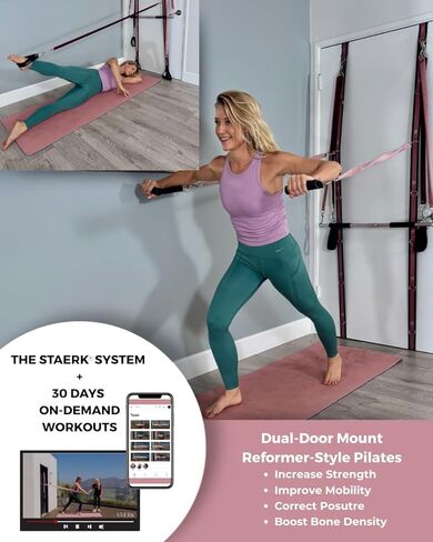 STAERK Pilates Suspension Training System - Premium Resistance Training Kit - At-Home Pilates for Strength & Flexibility - Resistance Bands Set for Home Gym, Travel, and Outdoors in Saudi Arabia