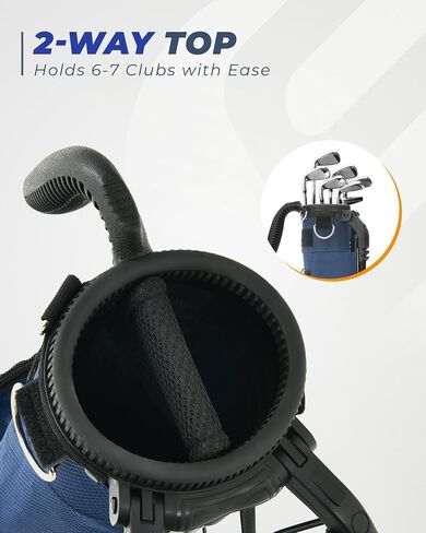 Golf Lightweight Stand Bag, Portable Golf Carry Bag with Insulated Cooler Pocket, Easy to Carry and Ideal for Driving Range, Pitch n Putt, Par 3, Executive Courses in Kuwait