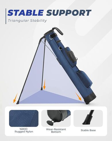 Golf Lightweight Stand Bag, Portable Golf Carry Bag with Insulated Cooler Pocket, Easy to Carry and Ideal for Driving Range, Pitch n Putt, Par 3, Executive Courses in Kuwait