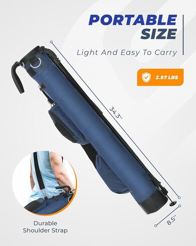 Golf Lightweight Stand Bag, Portable Golf Carry Bag with Insulated Cooler Pocket, Easy to Carry and Ideal for Driving Range, Pitch n Putt, Par 3, Executive Courses in Kuwait