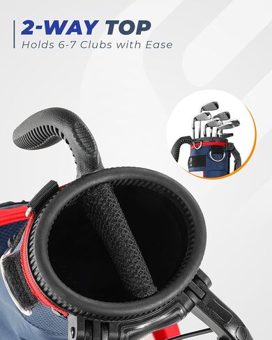 Golf Lightweight Stand Bag, Portable Golf Carry Bag with Insulated Cooler Pocket, Easy to Carry and Ideal for Driving Range, Pitch n Putt, Par 3, Executive Courses in Kuwait