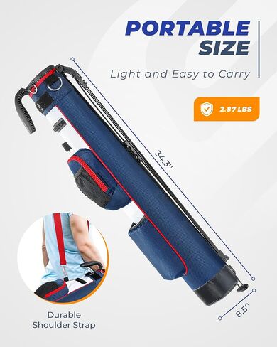 Golf Lightweight Stand Bag, Portable Golf Carry Bag with Insulated Cooler Pocket, Easy to Carry and Ideal for Driving Range, Pitch n Putt, Par 3, Executive Courses in Kuwait