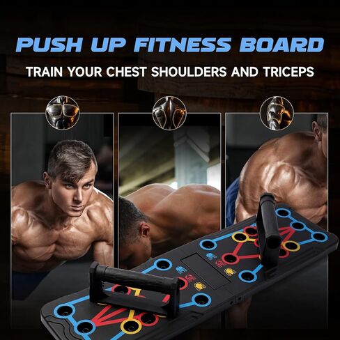 15-in-1 Foldable PushUp Stands Board Fitness,Workout Equipment for Home Gym, Men & Women Adjustable Pushup Board for Chest, Abs, Arms & Core Training,Portable Push-Up Board for Full Body Exercise in Saudi Arabia