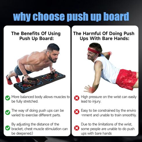 15-in-1 Foldable PushUp Stands Board Fitness,Workout Equipment for Home Gym, Men & Women Adjustable Pushup Board for Chest, Abs, Arms & Core Training,Portable Push-Up Board for Full Body Exercise in Saudi Arabia
