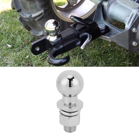 Oukens Chrome Trailer Hitch Ball 2 بوصة 5000 رطل ، مجموعة كرة مفتاح الصلب Chrome ， 1 X Iin Shank Steel for Boat Trailer Campervan ATV Pickup SUV in Saudi Arabia