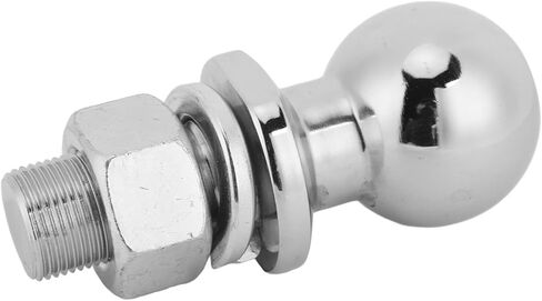 Oukens Chrome Trailer Hitch Ball 2 بوصة 5000 رطل ، مجموعة كرة مفتاح الصلب Chrome ， 1 X Iin Shank Steel for Boat Trailer Campervan ATV Pickup SUV in Saudi Arabia