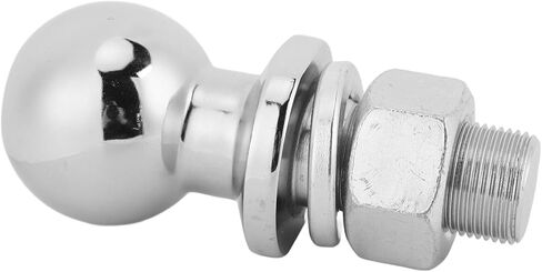 Oukens Chrome Trailer Hitch Ball 2 بوصة 5000 رطل ، مجموعة كرة مفتاح الصلب Chrome ， 1 X Iin Shank Steel for Boat Trailer Campervan ATV Pickup SUV in Saudi Arabia