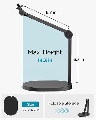 InnoGear Studio Mic Stand, Max Load 2.64 lb Microphone Arm Desk Mount Desktop Microphone Stand for Fifine AM8 K669B Blue Yeti HyperX QuadCast SoloCast AT2020, Webcams Cameras in Kuwait