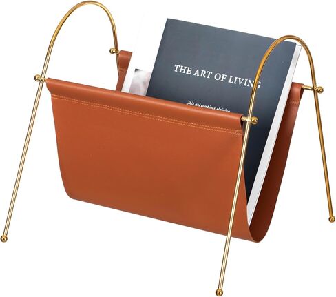 Gold Metal Modern Decorative Freestanding Floor Magazine Book Rack Storage Holder in Saudi Arabia