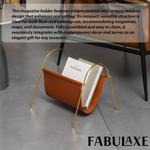 Gold Metal Modern Decorative Freestanding Floor Magazine Book Rack Storage Holder in Saudi Arabia