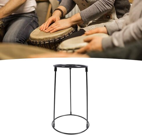 سفر Djembe Floor Stand ، Fluge Carbon Carbon Steel Stram African Stand للبالغين والمبتدئين ، المتاجر المنزلية ، القطر الداخلي العلوي 21.5 سم القطر الداخلي 29 سم in Saudi Arabia