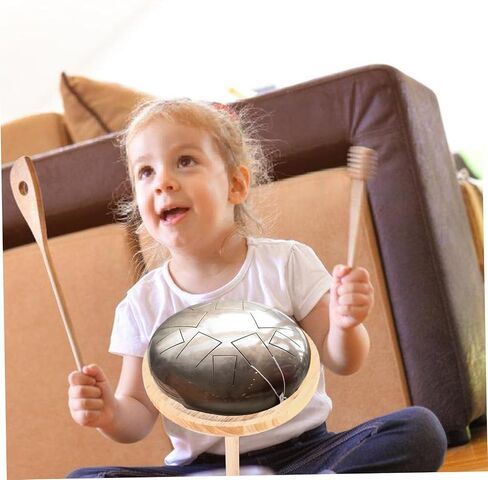 Milisten Wood Wood Hand Drum Stand حامل طبل لسان متعدد الوظائف للطبول تصميم بسيط لعرض أقراص اليد وأواني الزهور in Saudi Arabia