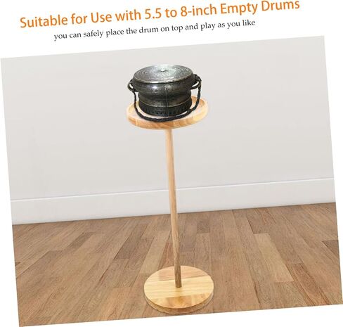 Milisten Wood Wood Hand Drum Stand حامل طبل لسان متعدد الوظائف للطبول تصميم بسيط لعرض أقراص اليد وأواني الزهور in Saudi Arabia