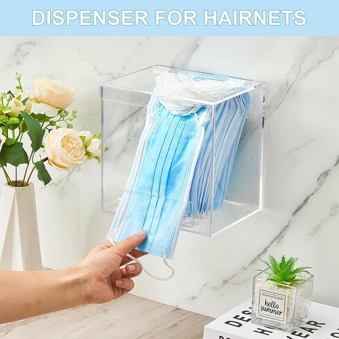 Kathfly 2 PCS موزع أكريليك للهش ، أكياس emesis ، حامل الحائط الصافي أكريليك لشبكات اللحية ، نظارات السلامة (6.9 × 6.7 × 5 بوصات) in Saudi Arabia
