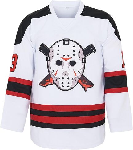 Men's Voorhees 13 Hockey Jersey Halloween Stitched in Saudi Arabia