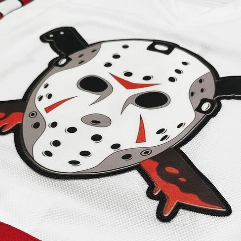 Men's Voorhees 13 Hockey Jersey Halloween Stitched in Saudi Arabia