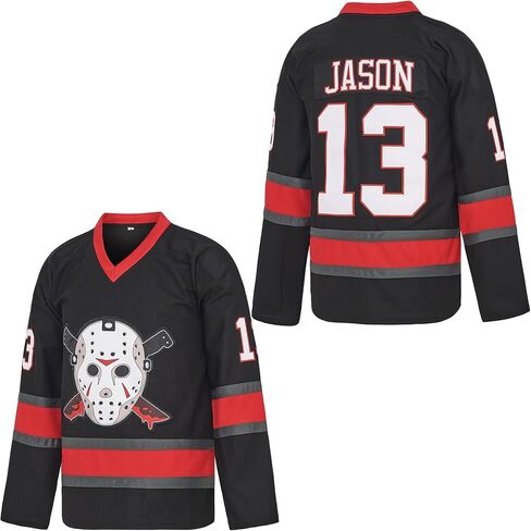 Men's Voorhees 13 Hockey Jersey Halloween Stitched in Saudi Arabia