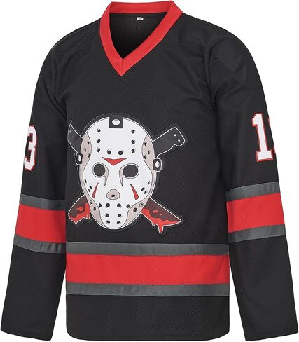 Men's Voorhees 13 Hockey Jersey Halloween Stitched in Saudi Arabia
