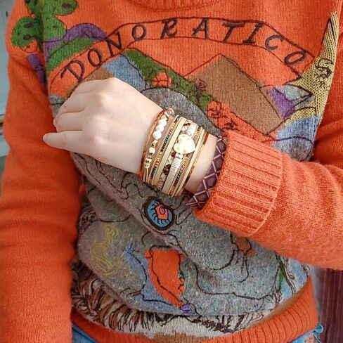 GelConnie Leather Wrap Bracelet Boho Cuff Bracelets Crystal Leather Bracelet Magnetic Multi Strand Bracelets Bohemian Bracelet Leather Wristbands Bangle Jewelry for Women Teen Wife Mother in Kuwait