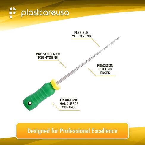ملفات أسنان Endodontic 21mm endo H (3 حزم من 6) (18 ملفات Hedstrom من الفولاذ المقاوم للصدأ) (متنوعة #15 - #40) in Saudi Arabia