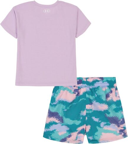 Under Armour UA FLARE 2-FER SHORT SET, COSMO PINK, 3T in Saudi Arabia