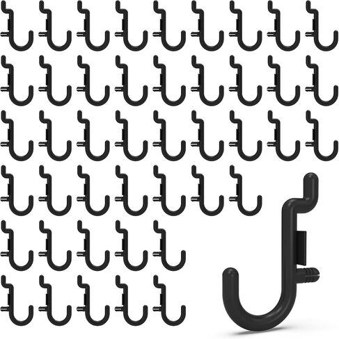 Huhole Pegboard Plastic Hooks ، المصممة للوحة Pegboard 1/4 بوصة ، أسود ، 100 مساءً in Kuwait