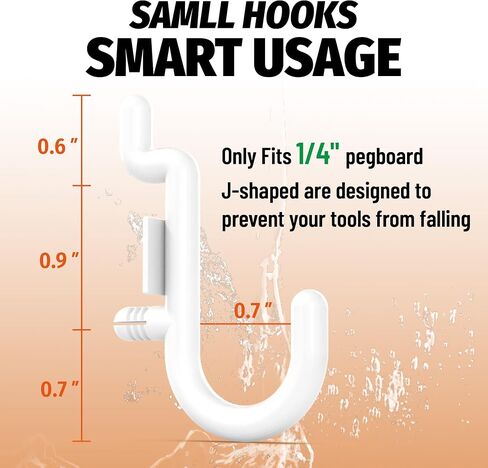 Huhole Pegboard Plastic Hooks ، المصممة للوحة Pegboard 1/4 بوصة ، أسود ، 100 مساءً in Kuwait