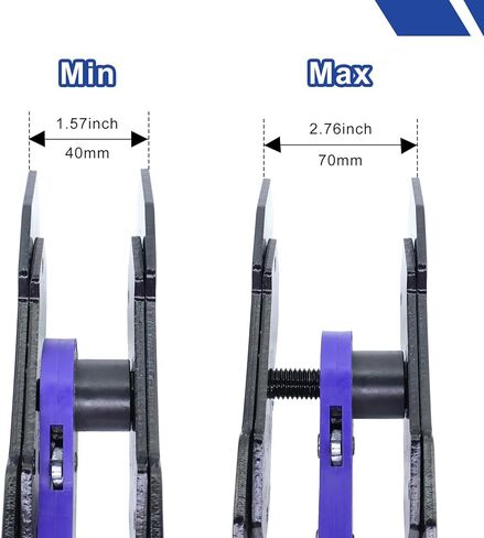 Brake Caliper Press Tool with 360 Degree Swing Ratchet, Brake Piston Compressor Tool, Brake Pad Spreader, Brake Caliper Press Ratchet with 2 Extra PCS Steel Plates Range from 1.57"-2.76", Red in Kuwait