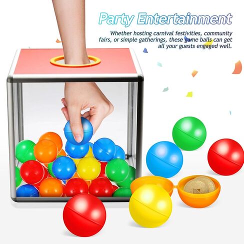 كرات بلاستيكية صغيرة من البلاستيك 50pcs كبسولات آلة بيع ملونة 4 سم جوفاء كرات السحب مستديرة كرات فتحة bingo props in Saudi Arabia