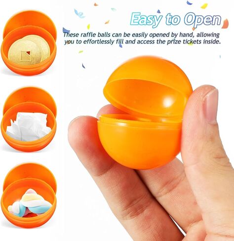 كرات بلاستيكية صغيرة من البلاستيك 50pcs كبسولات آلة بيع ملونة 4 سم جوفاء كرات السحب مستديرة كرات فتحة bingo props in Saudi Arabia