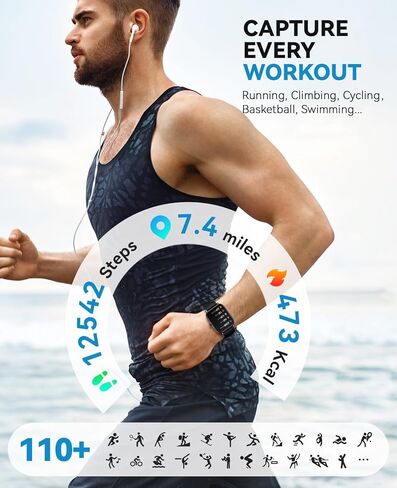 Watch Smart for Women Men - الإجابة/إجراء مكالمة ، ساعة Smartwatch Tracker للياقة البدنية لـ Android iPhone متوافقة ، دورة نوم للإناث ، مراقبة معدل ضربات القلب ، 110+ أوضاع رياضية خطوة (Blush Pink ، 1.83) in Kuwait