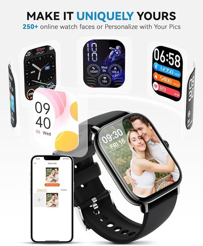 Watch Smart for Women Men - الإجابة/إجراء مكالمة ، ساعة Smartwatch Tracker للياقة البدنية لـ Android iPhone متوافقة ، دورة نوم للإناث ، مراقبة معدل ضربات القلب ، 110+ أوضاع رياضية خطوة (Blush Pink ، 1.83) in Kuwait