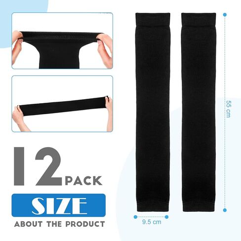 Kigeli 12 Pairs Football Leg Sleeves Soccer Calf Support Compression Sleeves for Men Women Youth Sport Sleeves for Adult(Black) in Saudi Arabia