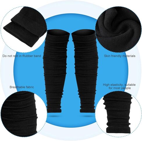Kigeli 12 Pairs Football Leg Sleeves Soccer Calf Support Compression Sleeves for Men Women Youth Sport Sleeves for Adult(Black) in Saudi Arabia