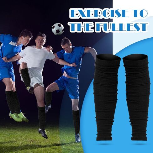 Kigeli 12 Pairs Football Leg Sleeves Soccer Calf Support Compression Sleeves for Men Women Youth Sport Sleeves for Adult(Black) in Saudi Arabia