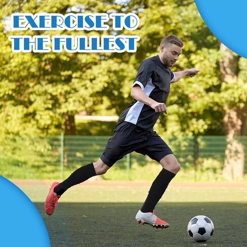 Kigeli 12 Pairs Football Leg Sleeves Soccer Calf Support Compression Sleeves for Men Women Youth Sport Sleeves for Adult(Black) in Saudi Arabia