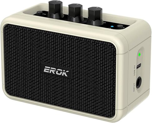 EROK Mini Electric Guitar Amplifier, with Clean Overdrive Effects,Support BT/Headphone Connection,5W Indoor Music Pratice Speaker (Red) in Kuwait
