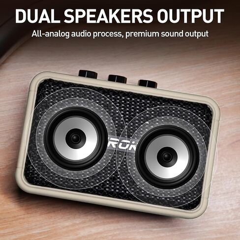EROK Mini Electric Guitar Amplifier, with Clean Overdrive Effects,Support BT/Headphone Connection,5W Indoor Music Pratice Speaker (Red) in Kuwait