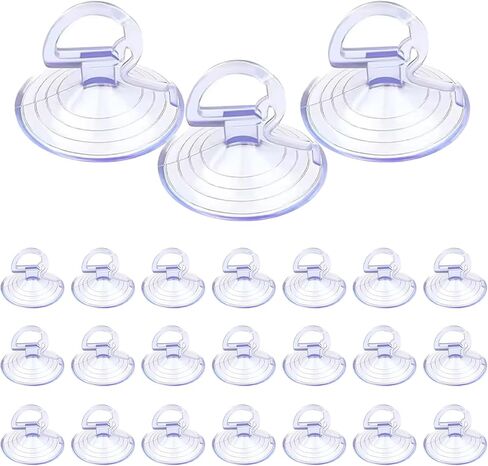 24PCS Car Glass Windshield Sunshade Suction Cups, Car Window Shades Suction Cups, Pull Ring Sun Visor Suction Cups, Universal Car Accessories Suction Cup Hooks for Car Windows Kitchen Bathroom in Kuwait