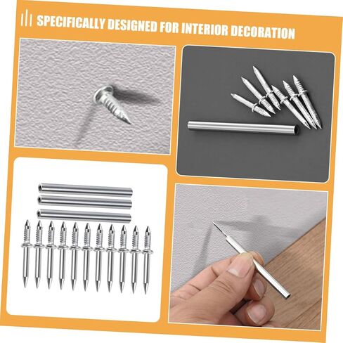 LIFKOME 300pcs Double Head Skirting Nails Baseboard Nails Installation Sleeves for Drywall in Saudi Arabia