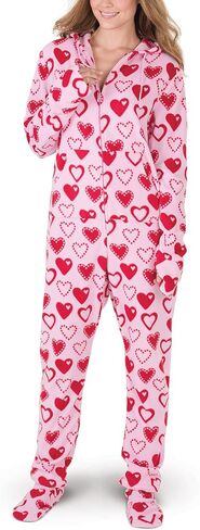 Pajamagram Womens Onesie - Pajamas البالغين ، هوديي فوتي ، Zip Front in Kuwait